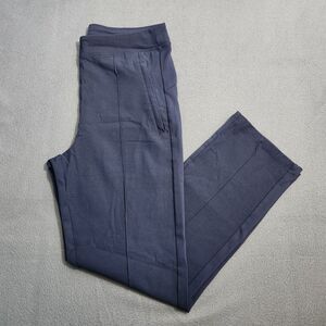 Athleta Women 6 Navy Front Seam Headlands Hybrid Straight Leg Pull On Pants